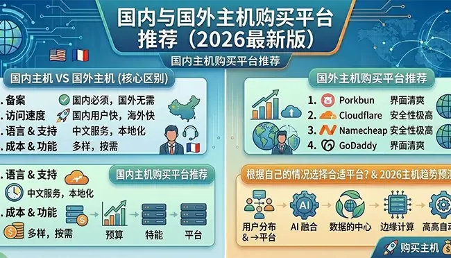 国内与国外主机购买平台推荐