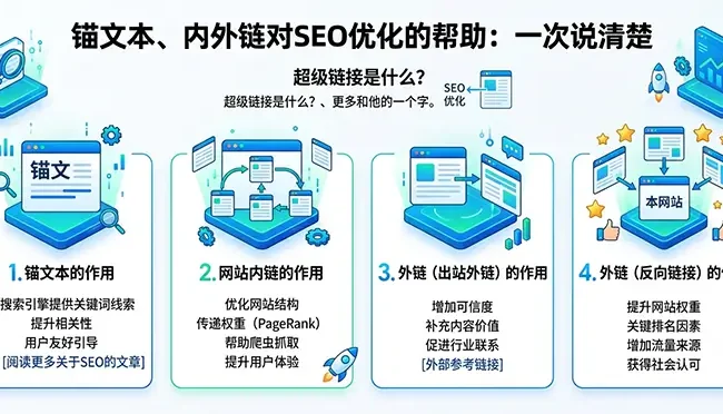 锚文本、内外链对SEO优化的帮助
