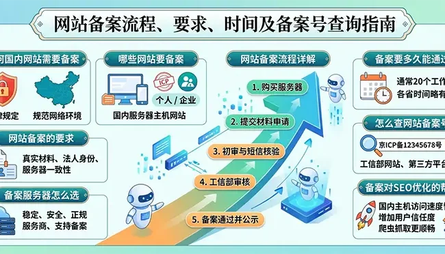 网站备案流程、要求、时间及备案号查询指南