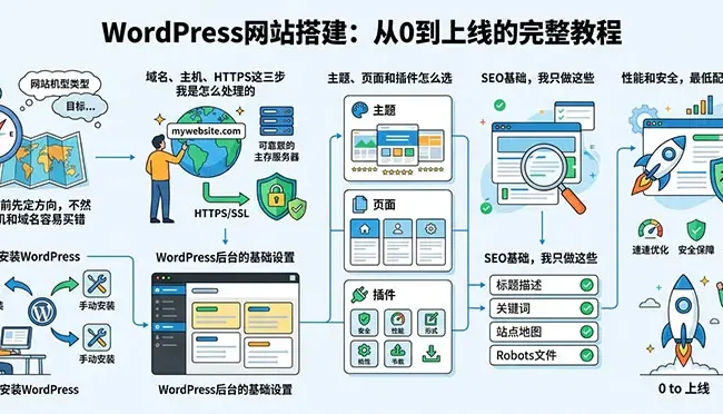 WordPress网站搭建：从0到上线的完整教程